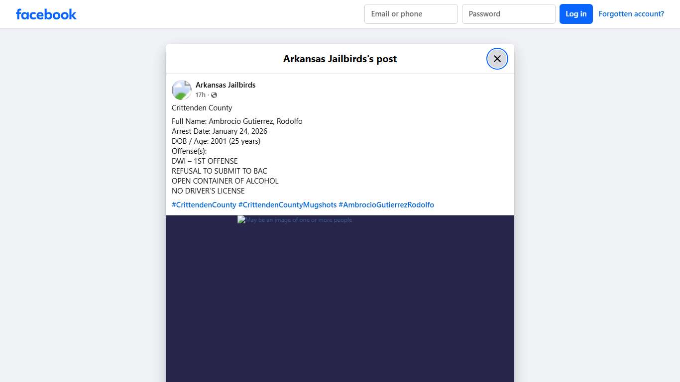 Crittenden County Full Name:... - Arkansas Jailbirds Facebook